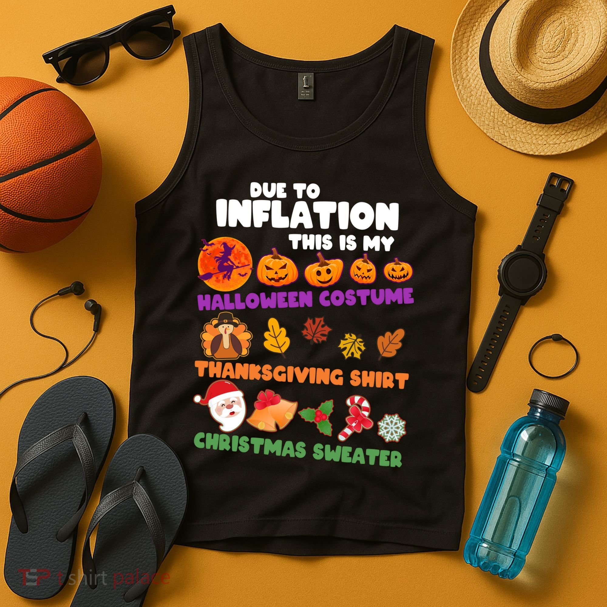 This Is My Halloween Costume Thanksgiving And Christmas Sweater Tank Top