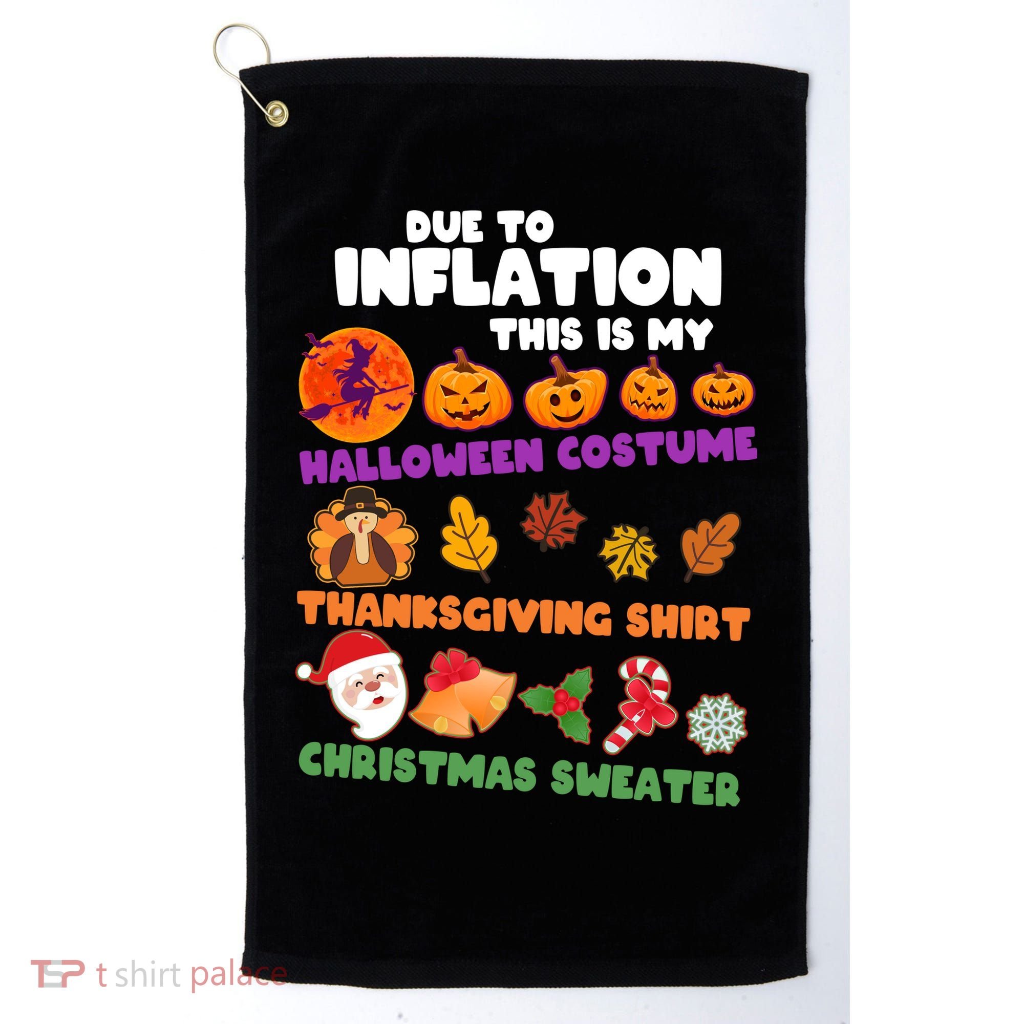 This Is My Halloween Costume Thanksgiving And Christmas Sweater Golf Towel