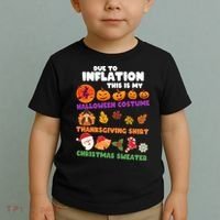 This Is My Halloween Costume Thanksgiving And Christmas Sweater Toddler T-Shirt thumb 2
