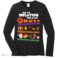 This Is My Halloween Costume Thanksgiving And Christmas Sweater Women's Long Sleeve Shirt thumb 0