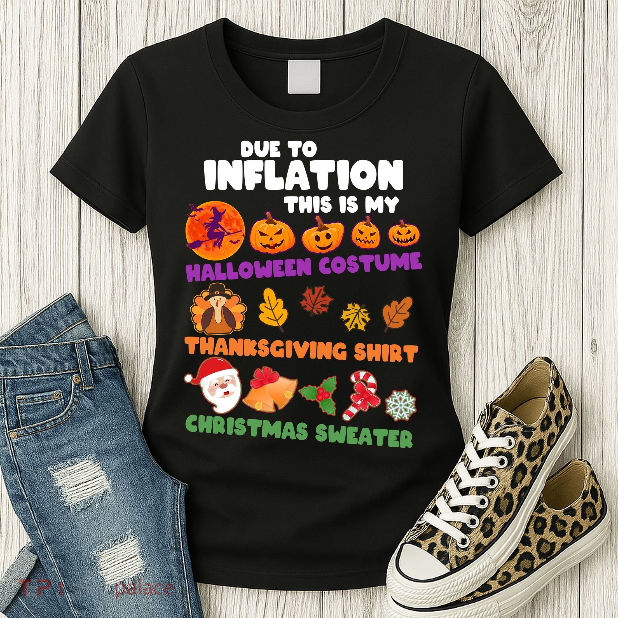 This Is My Halloween Costume Thanksgiving And Christmas Sweater Women's T-Shirt