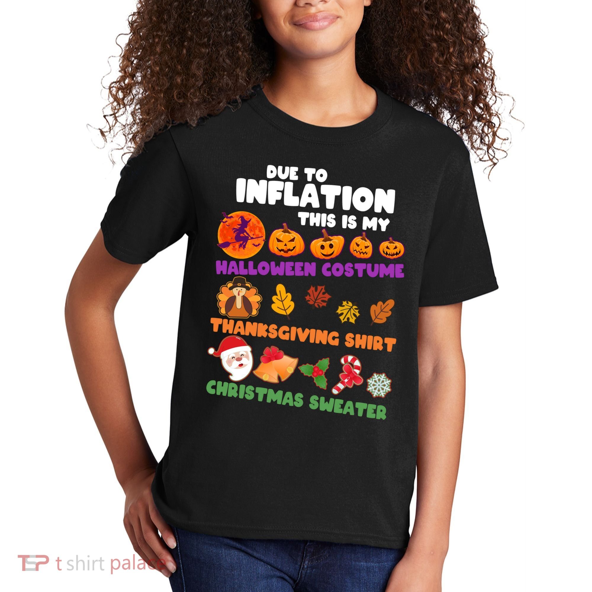 This Is My Halloween Costume Thanksgiving And Christmas Sweater Kids T-Shirt