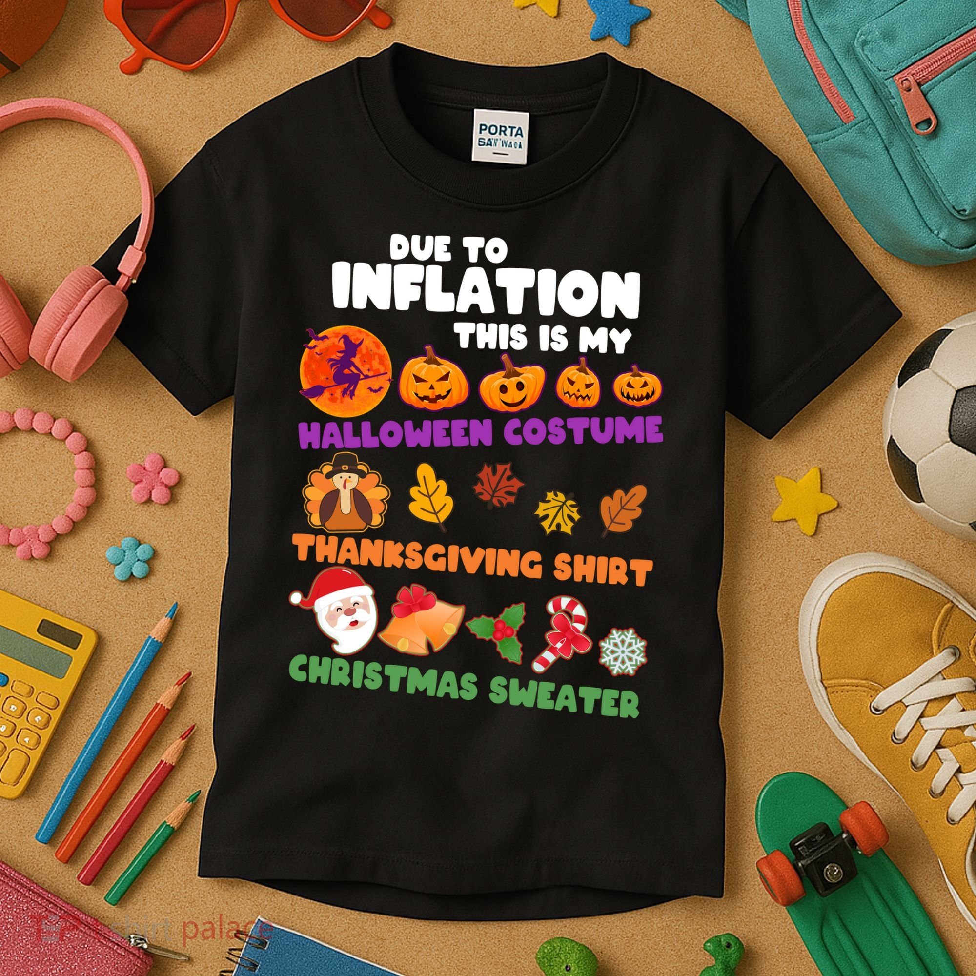 This Is My Halloween Costume Thanksgiving And Christmas Sweater Kids T-Shirt