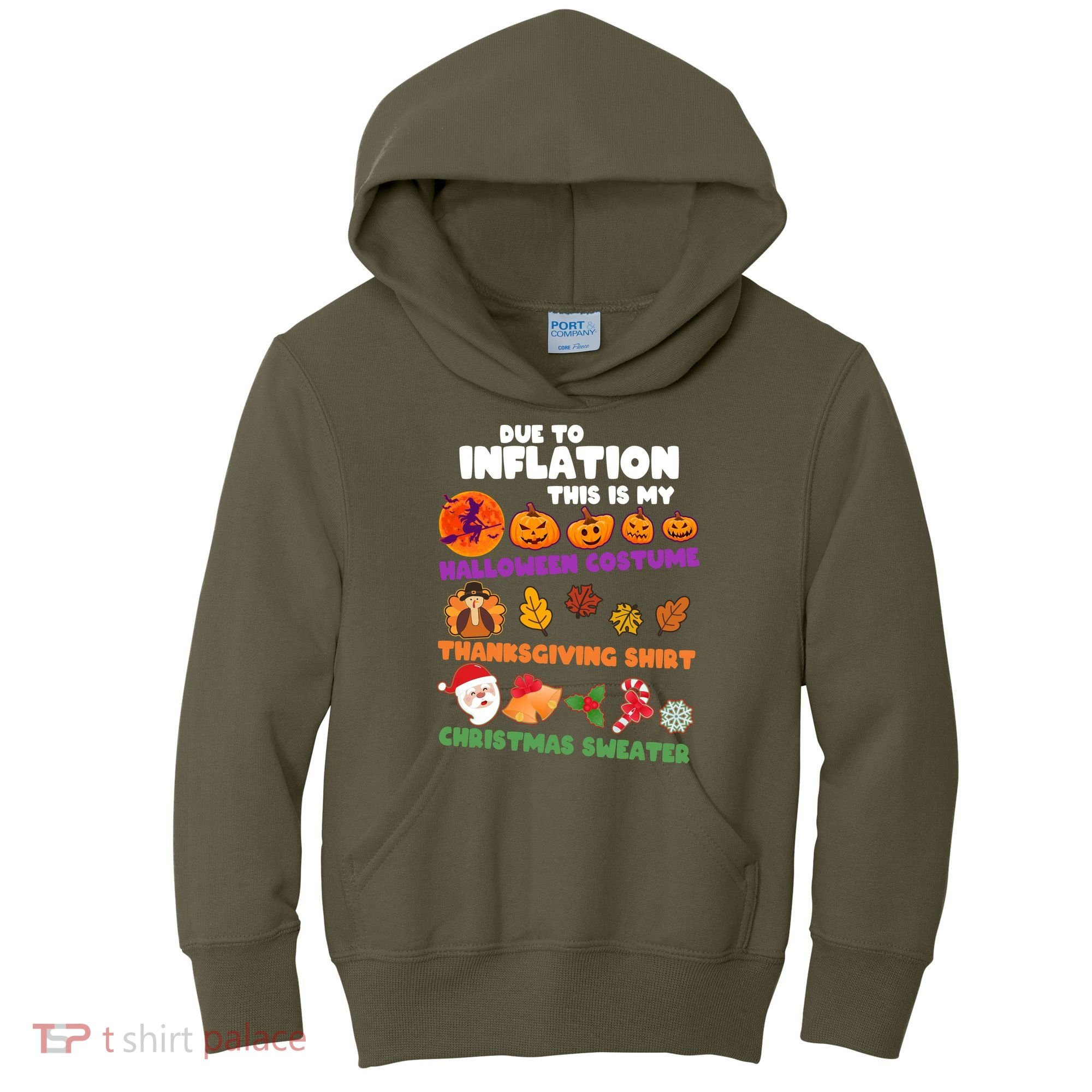 This Is My Halloween Costume Thanksgiving And Christmas Sweater Kids Hoodie