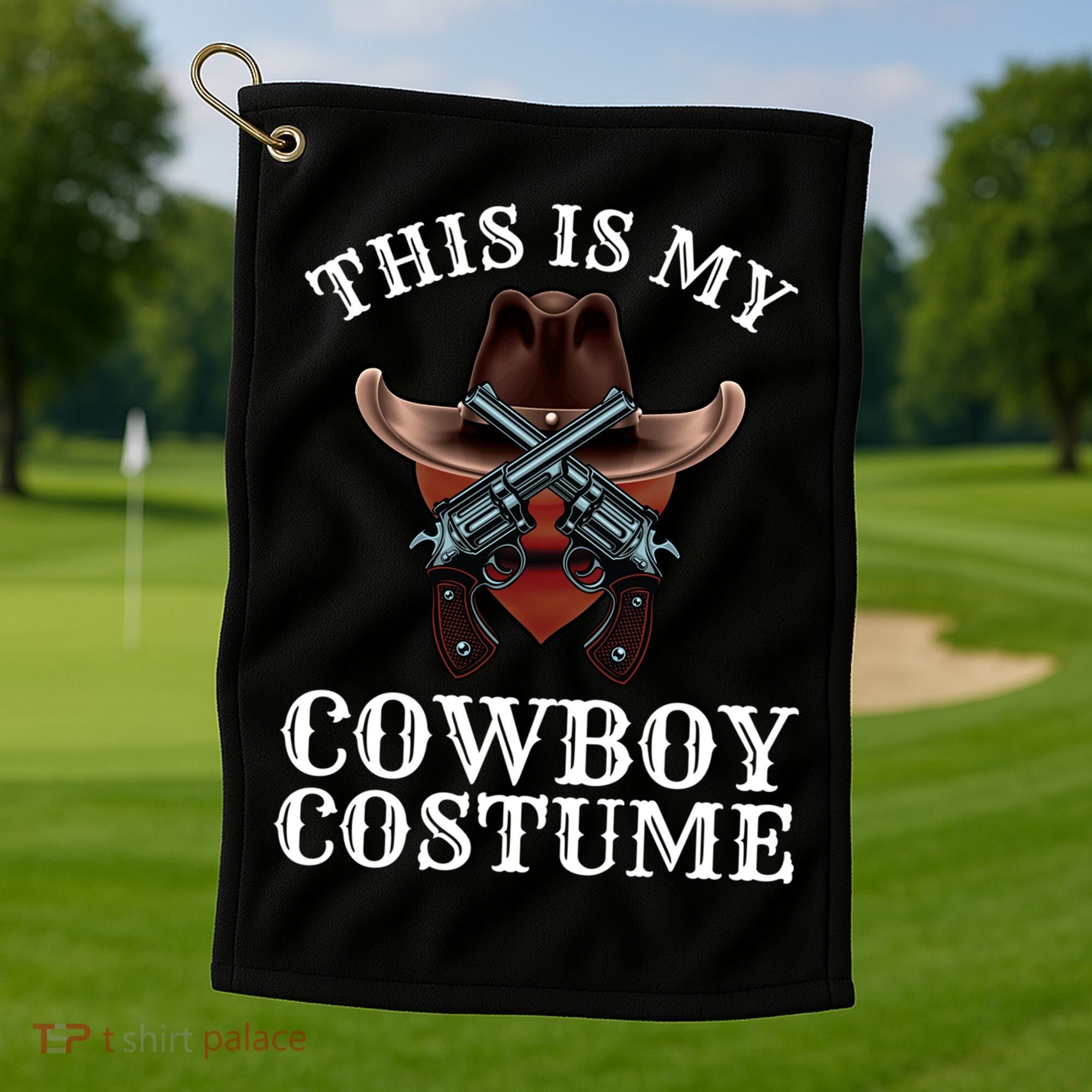 This Is My Cowboy Costume Funny Western Lazy Costume Gift Golf Towel
