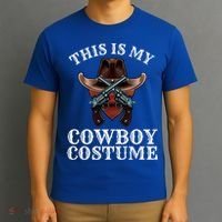 This Is My Cowboy Costume Funny Western Lazy Costume Gift T-Shirt thumb 3