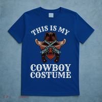 This Is My Cowboy Costume Funny Western Lazy Costume Gift T-Shirt thumb 5