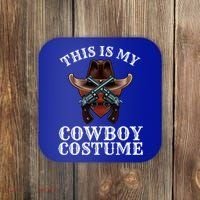 This Is My Cowboy Costume Funny Western Lazy Costume Gift Coaster thumb 0