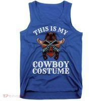 This Is My Cowboy Costume Funny Western Lazy Costume Gift Tank Top thumb 0