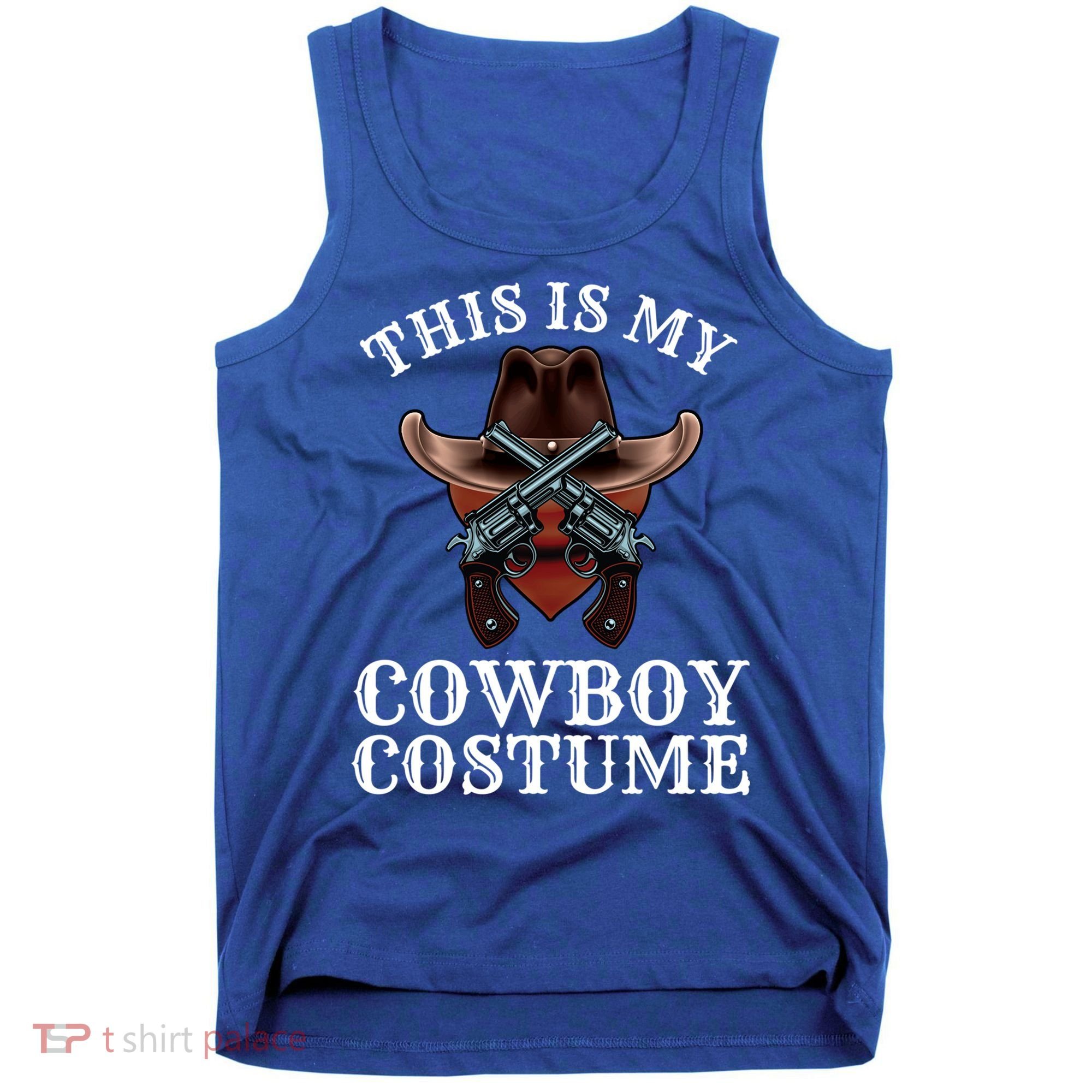This Is My Cowboy Costume Funny Western Lazy Costume Gift Tank Top