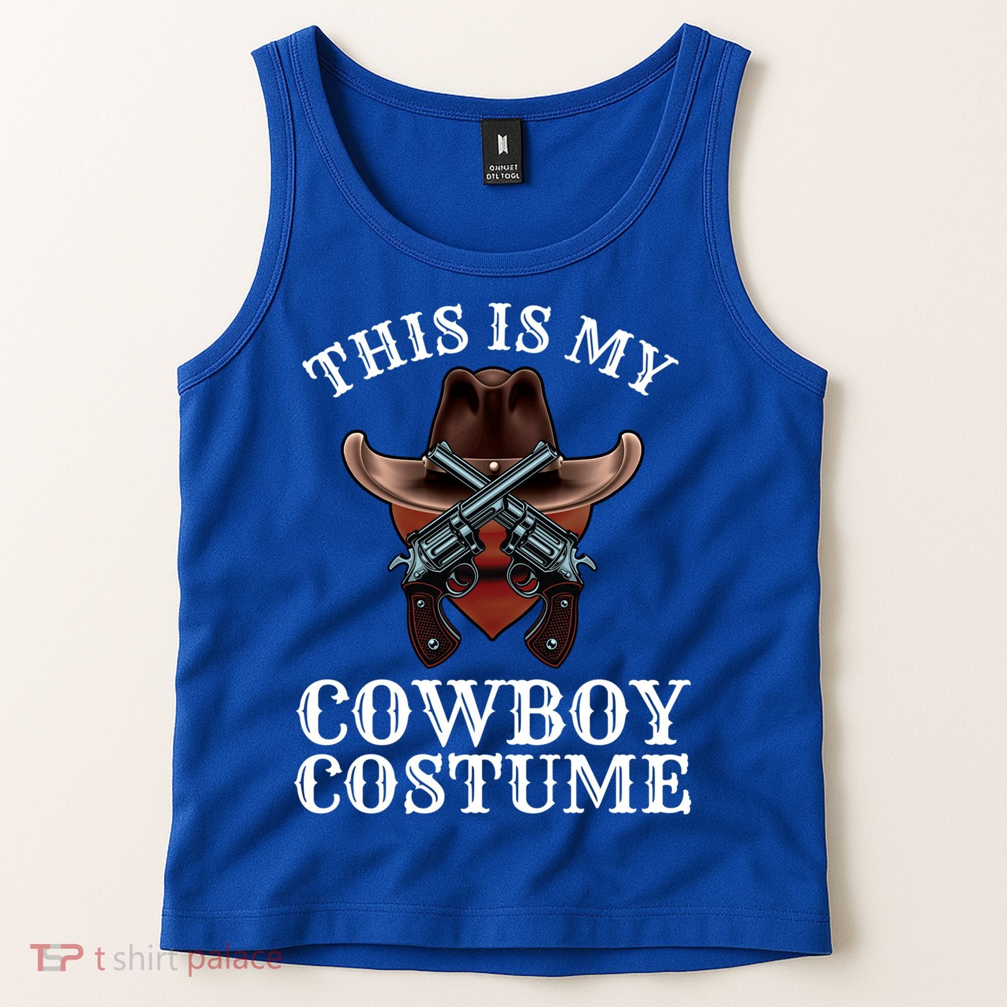 This Is My Cowboy Costume Funny Western Lazy Costume Gift Tank Top