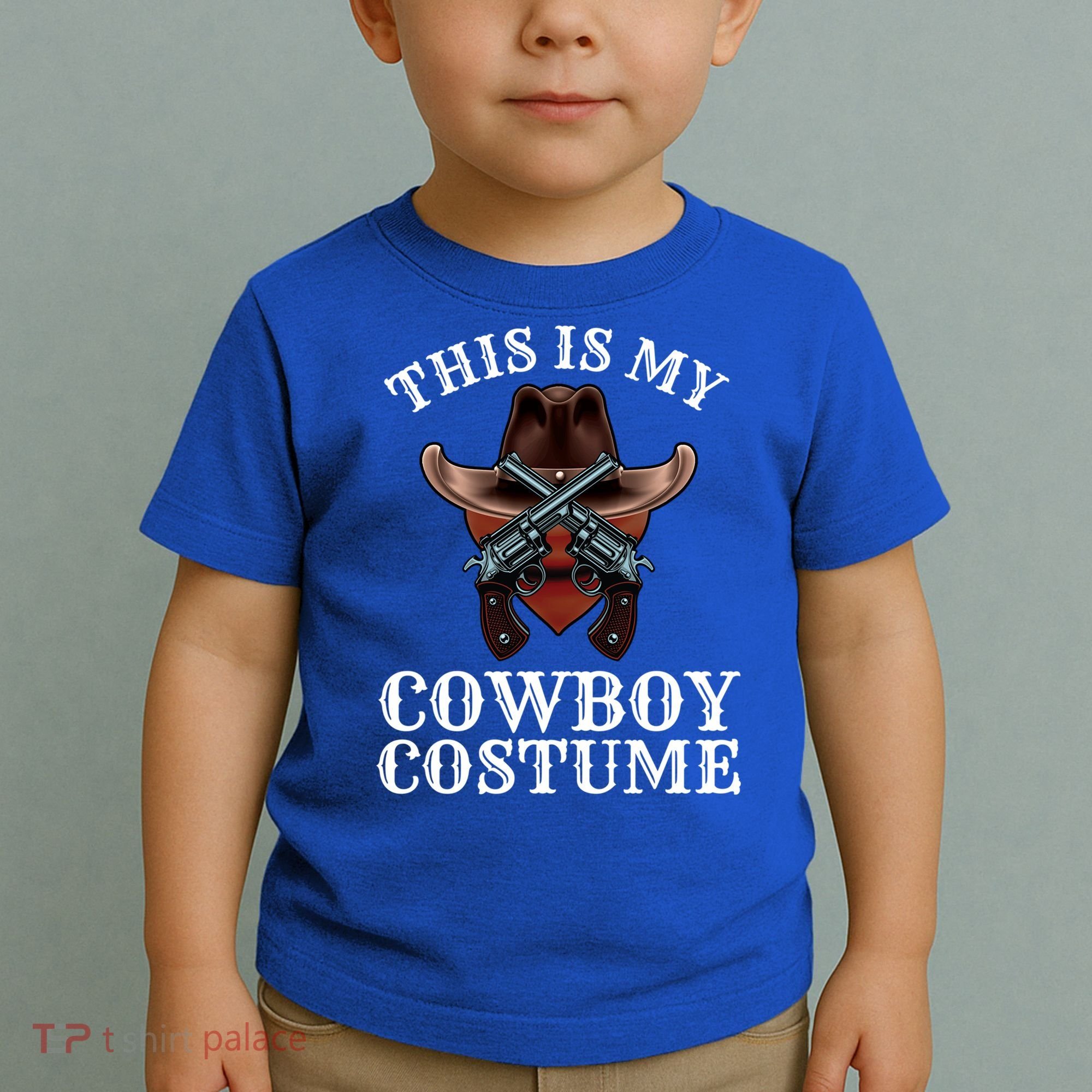 This Is My Cowboy Costume Funny Western Lazy Costume Gift Toddler T-Shirt
