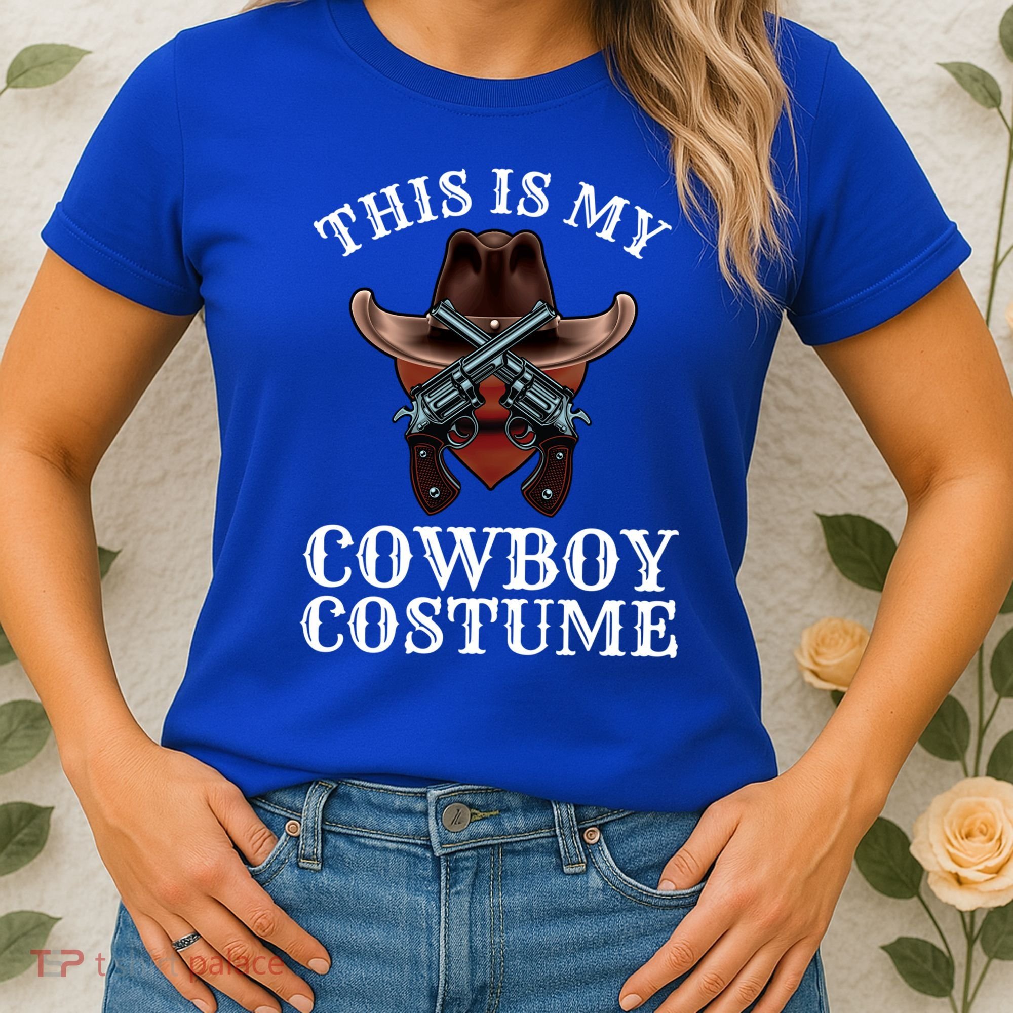 This Is My Cowboy Costume Funny Western Lazy Costume Gift Women's T-Shirt