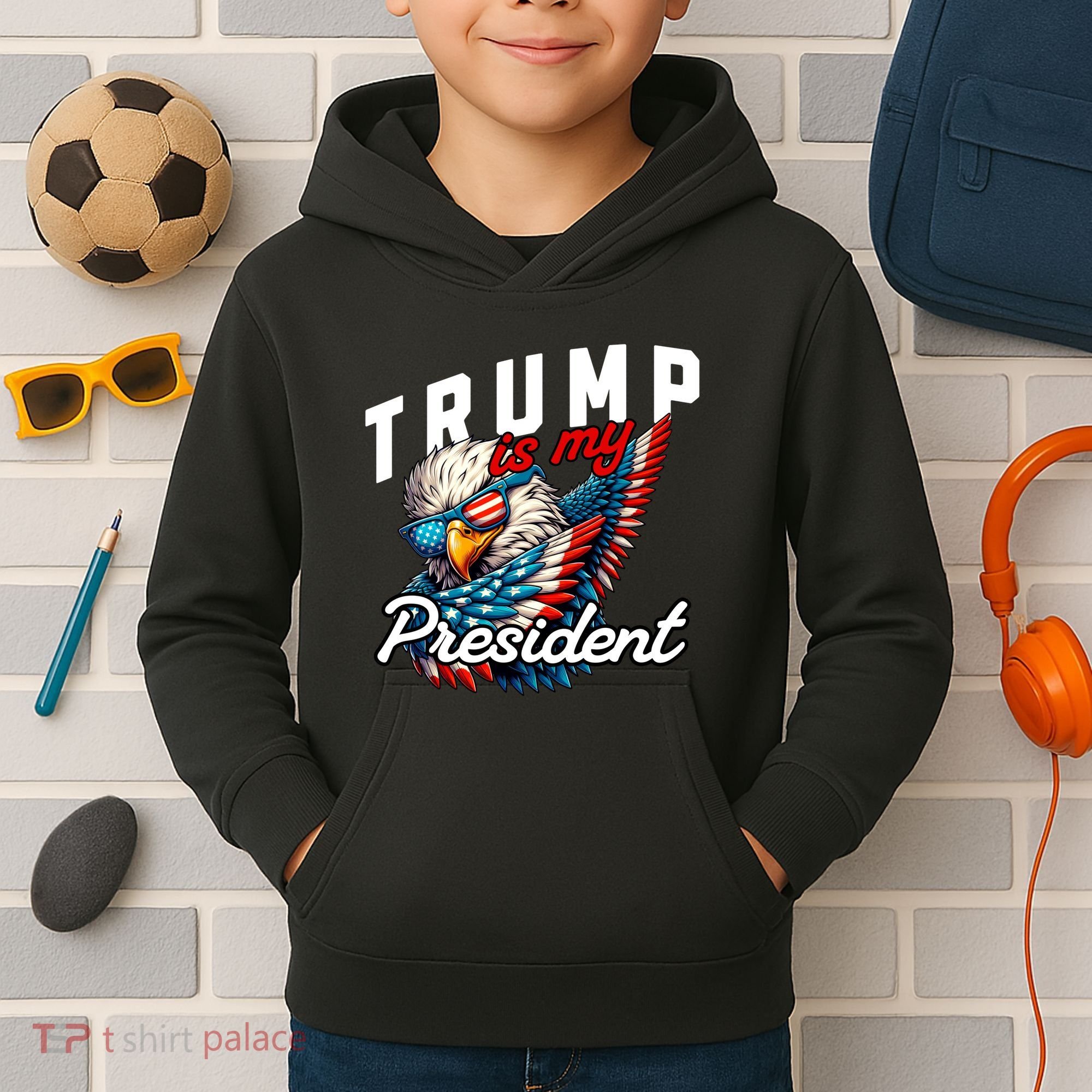 Trump Is My President Kids Hoodie