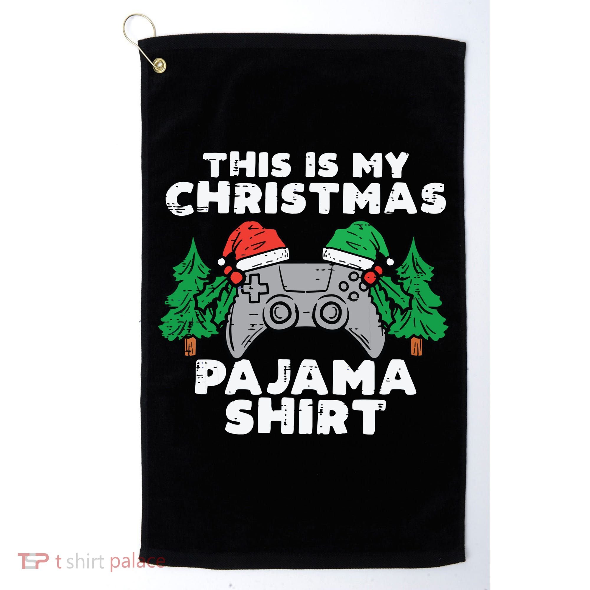 This Is My Christmas Pajama Shirts Video Games Boy Xmas Golf Towel