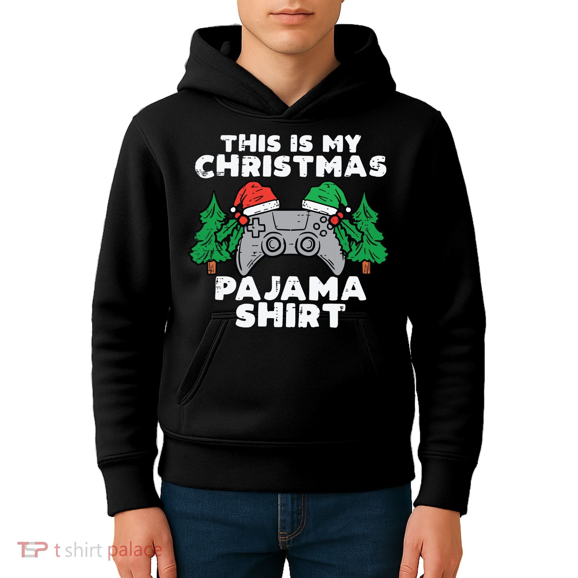 This Is My Christmas Pajama Shirts Video Games Boy Xmas Kids Hoodie
