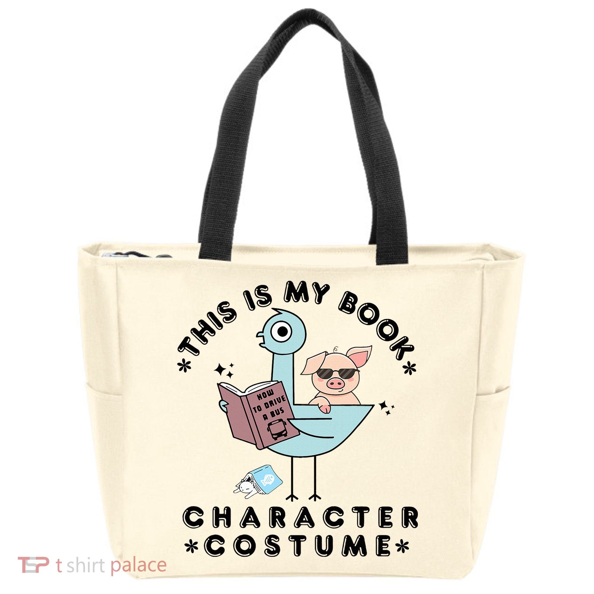 This Is My Book Character Costume Pigeon Reading Tote Bag