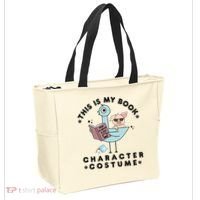 This Is My Book Character Costume Pigeon Reading Tote Bag thumb 2