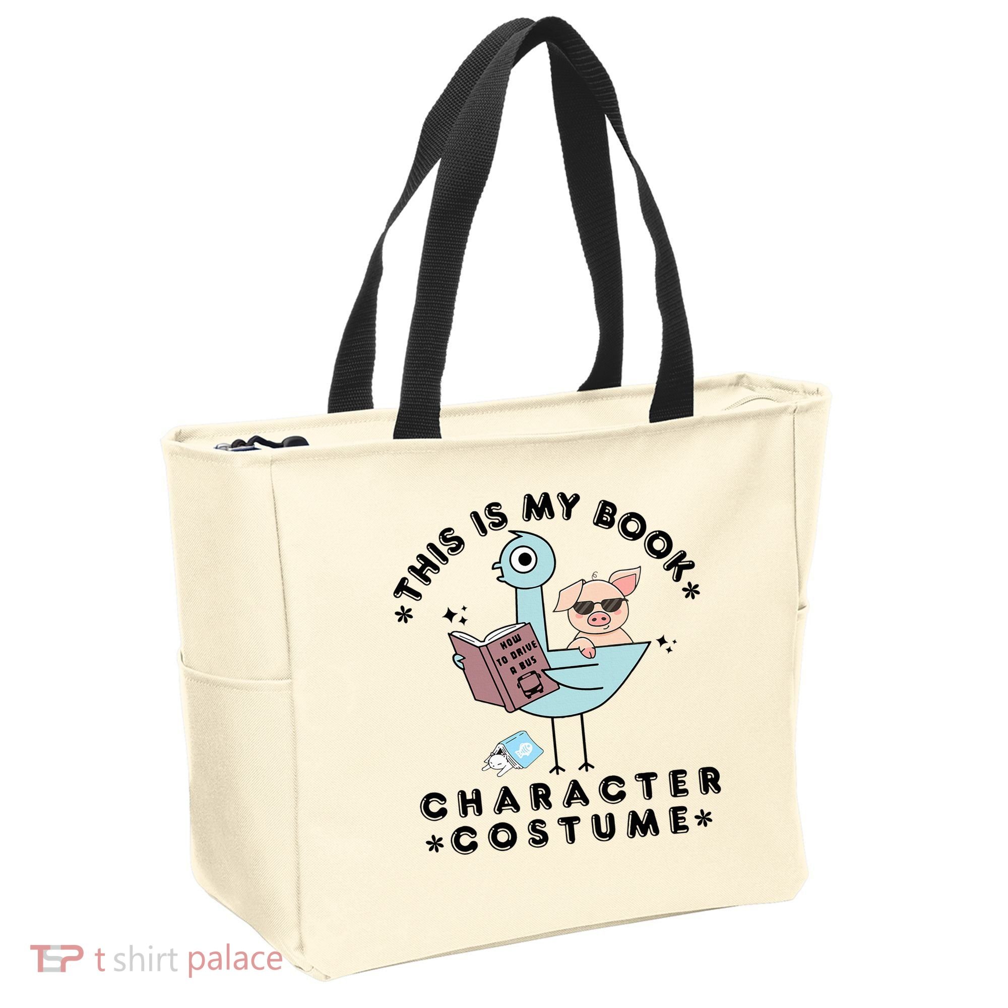 This Is My Book Character Costume Pigeon Reading Tote Bag