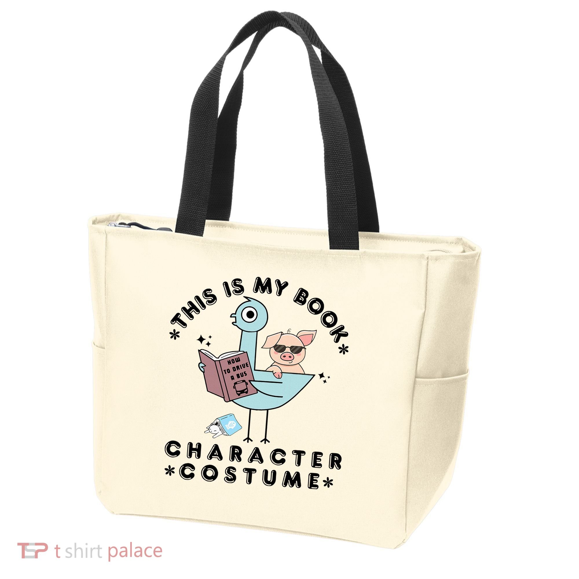 This Is My Book Character Costume Pigeon Reading Tote Bag