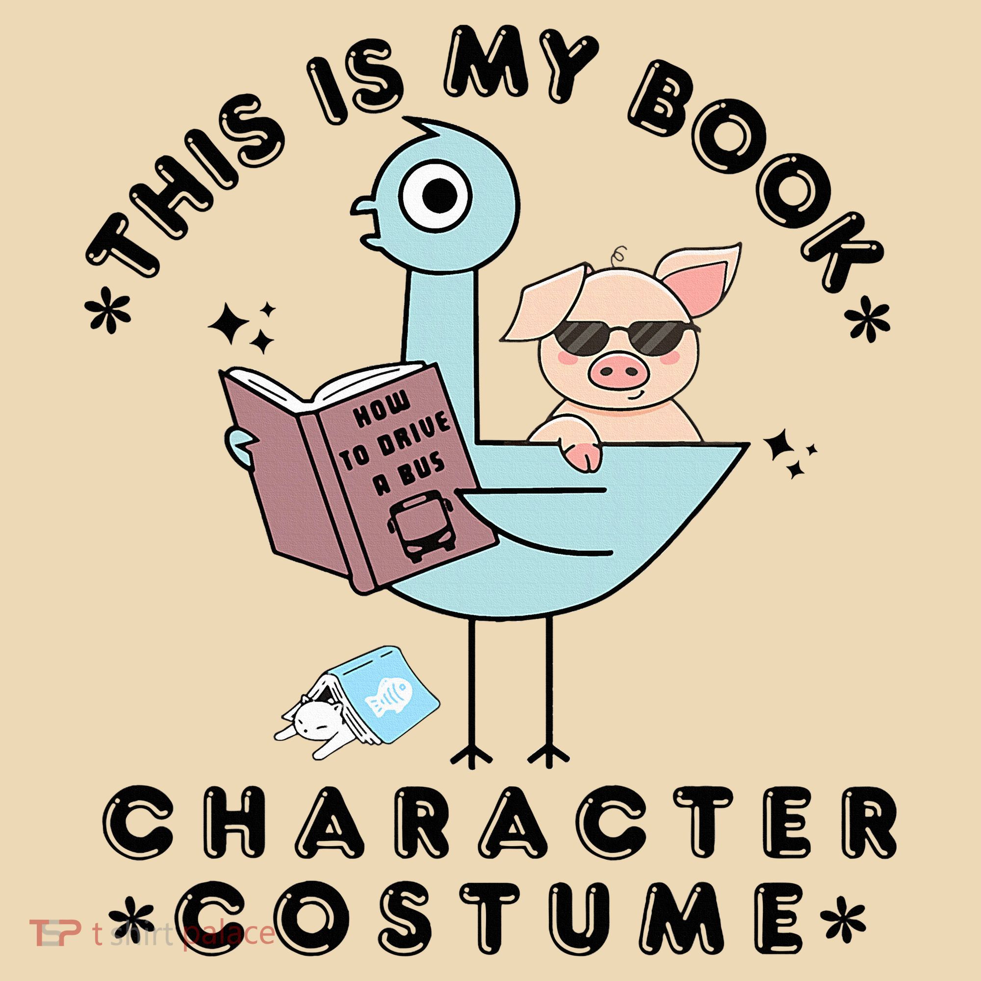 This Is My Book Character Costume Pigeon Reading Tote Bag