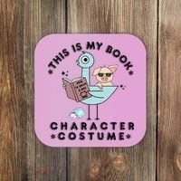 This Is My Book Character Costume Pigeon Reading Coaster thumb 0