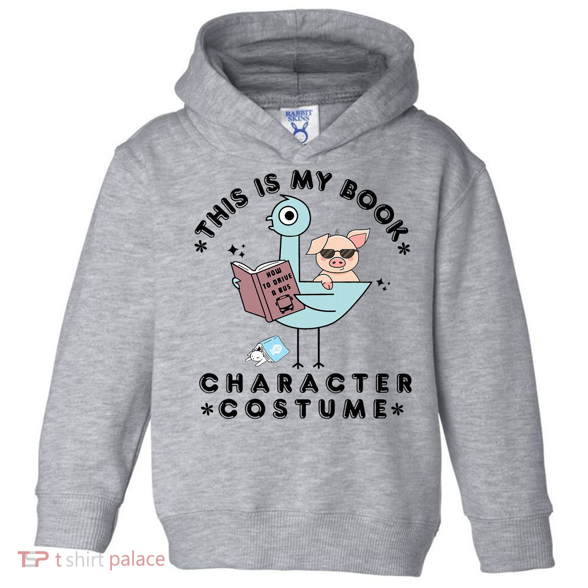 This Is My Book Character Costume Pigeon Reading Toddler Hoodie