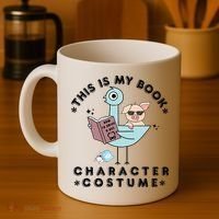 This Is My Book Character Costume Pigeon Reading Coffee Mug thumb 4