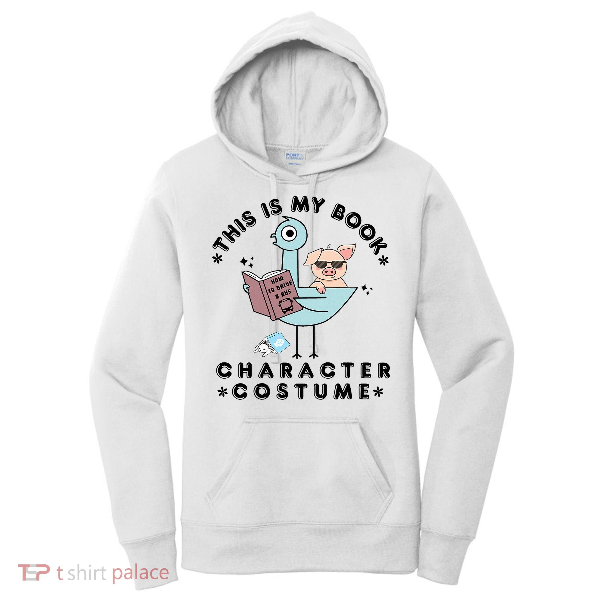 This Is My Book Character Costume Pigeon Reading Women's Hoodie