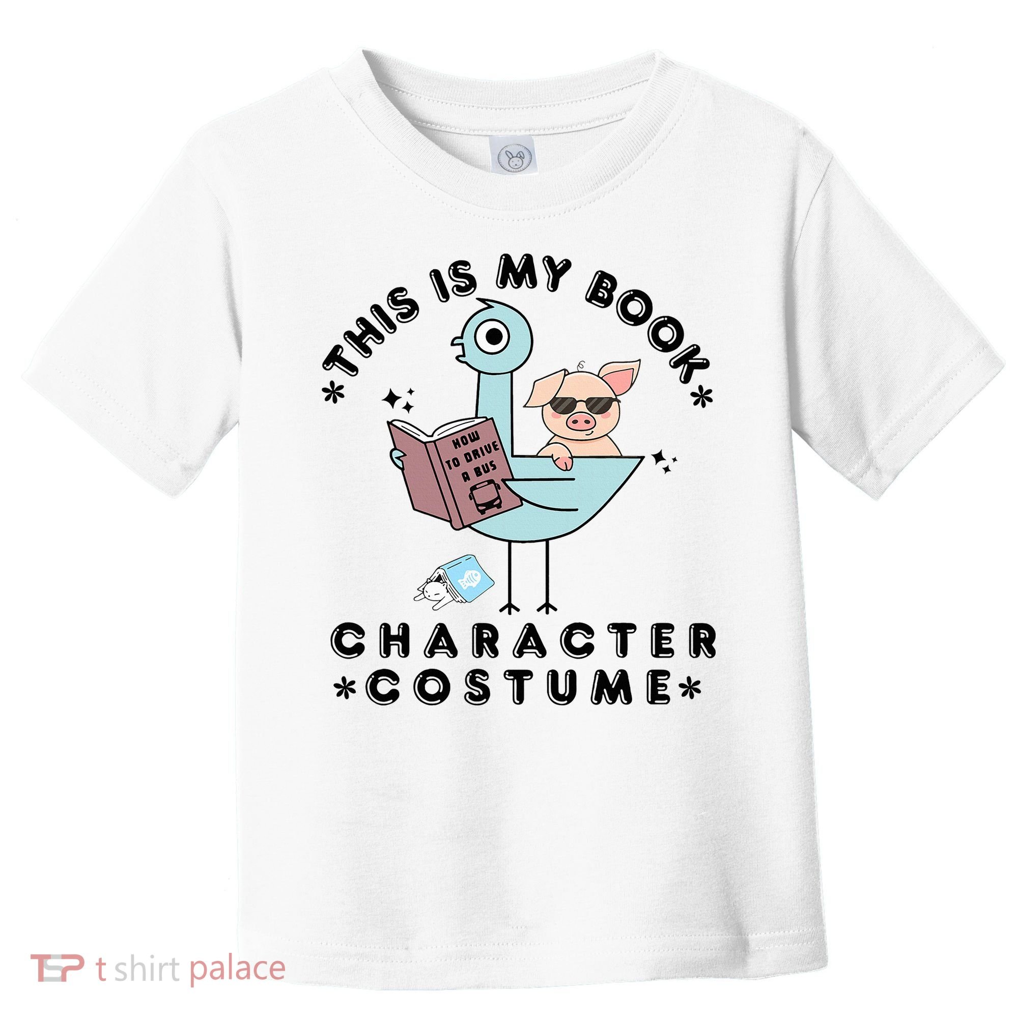 This Is My Book Character Costume Pigeon Reading Toddler T-Shirt