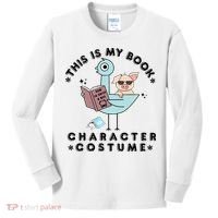 This Is My Book Character Costume Pigeon Reading Kids Long Sleeve Shirt thumb 0