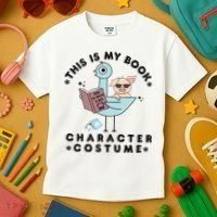 This Is My Book Character Costume Pigeon Reading Kids T-Shirt thumb 3