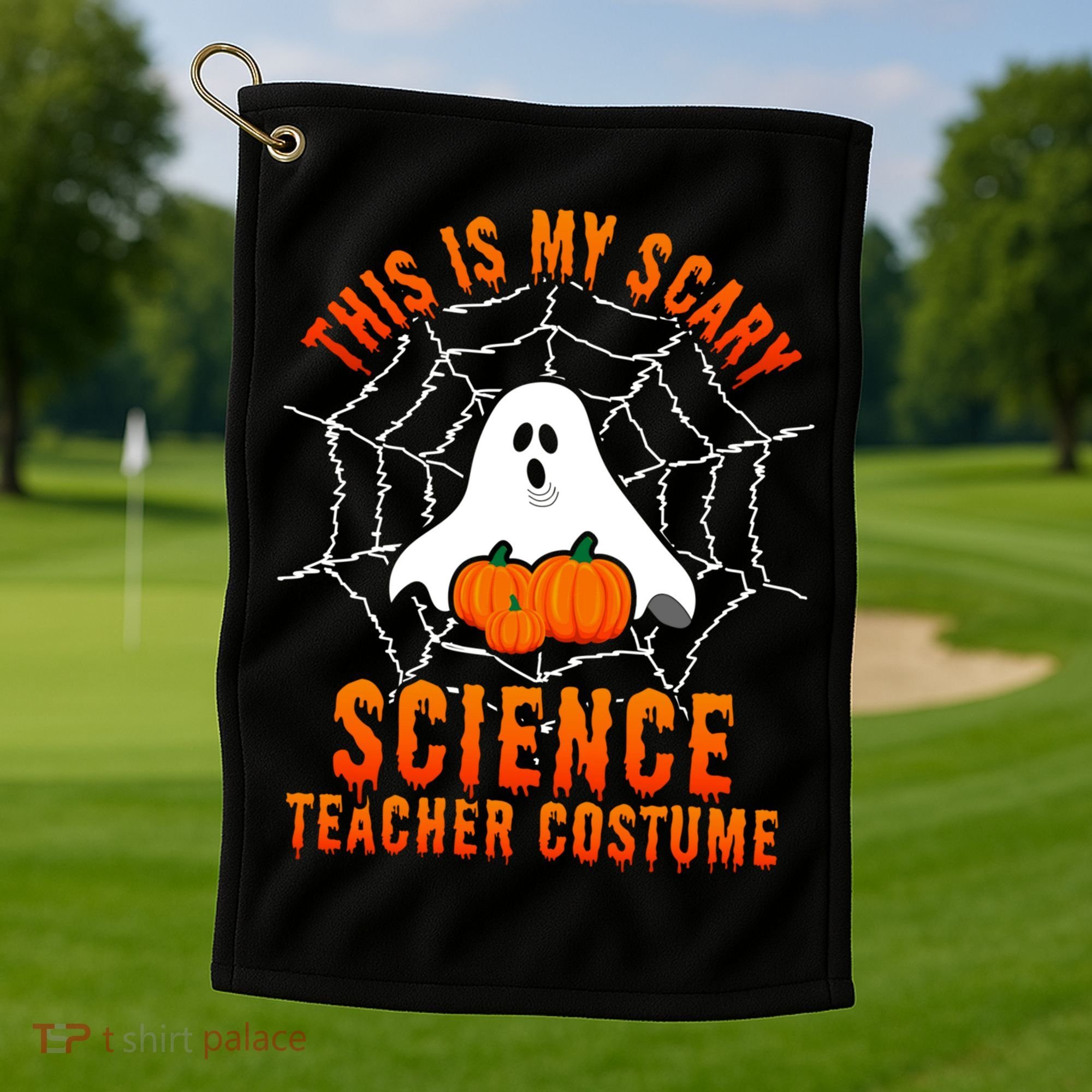 This Is My Scary Science Teacher Costume Halloween Gift Golf Towel