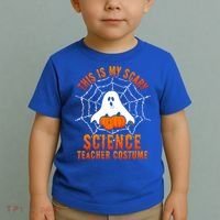 This Is My Scary Science Teacher Costume Halloween Gift Toddler T-Shirt thumb 2