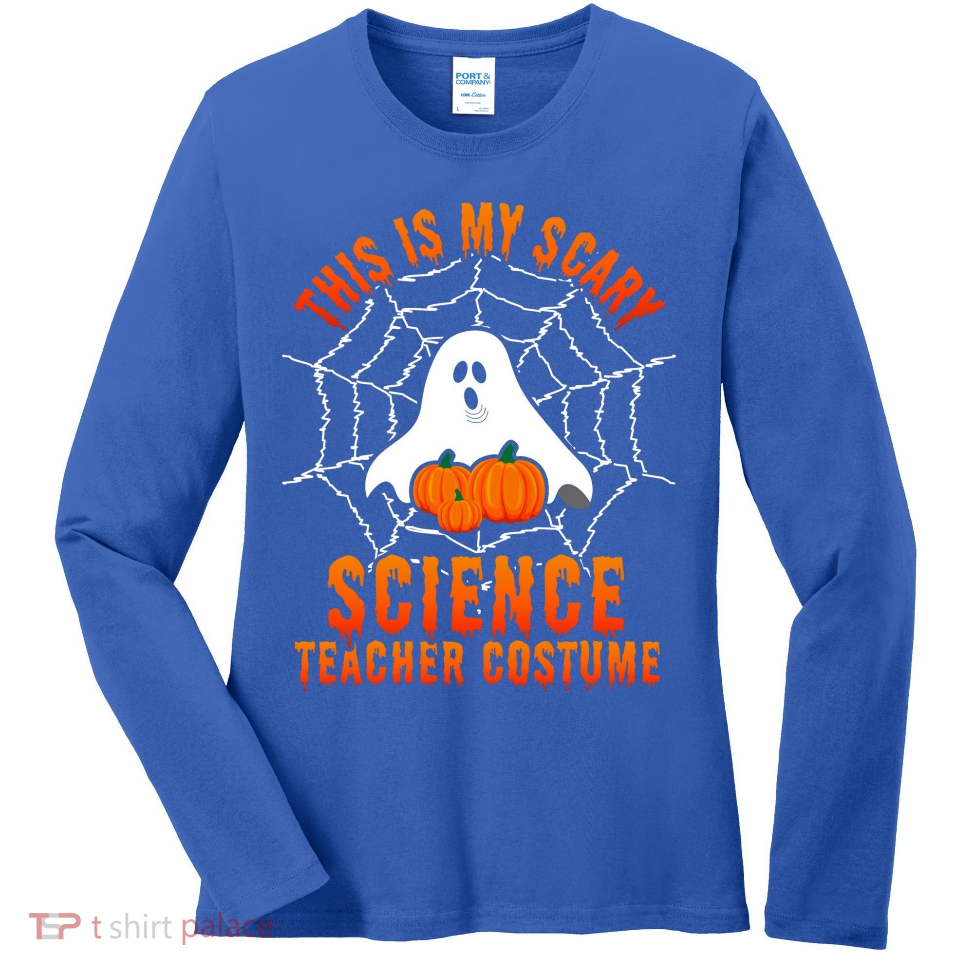 This Is My Scary Science Teacher Costume Halloween Gift Women's Long Sleeve Shirt
