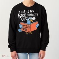 This Is My Book Character Costume Funny Pigeon Reading  Women's Sweatshirt thumb 0