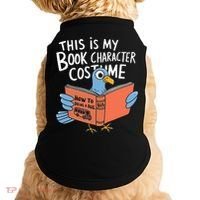 This Is My Book Character Costume Funny Pigeon Reading  Doggie Tank thumb 0