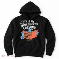 This Is My Book Character Costume Funny Pigeon Reading  Hoodie thumb 0