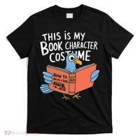 This Is My Book Character Costume Funny Pigeon Reading  T-Shirt thumb 0
