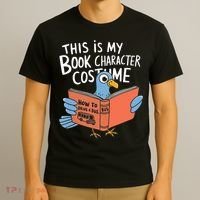 This Is My Book Character Costume Funny Pigeon Reading  T-Shirt thumb 3