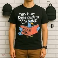 This Is My Book Character Costume Funny Pigeon Reading  T-Shirt thumb 6