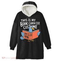 This Is My Book Character Costume Funny Pigeon Reading  Hooded Wearable Blanket thumb 0