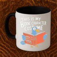 This Is My Book Character Costume Funny Pigeon Reading  Coffee Mug thumb 2