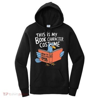 This Is My Book Character Costume Funny Pigeon Reading  Women's Hoodie