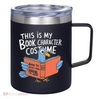 This Is My Book Character Costume Funny Pigeon Reading  12oz Stainless Steel Coffee Mug thumb 0