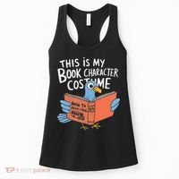 This Is My Book Character Costume Funny Pigeon Reading  Women's Tank Top thumb 0