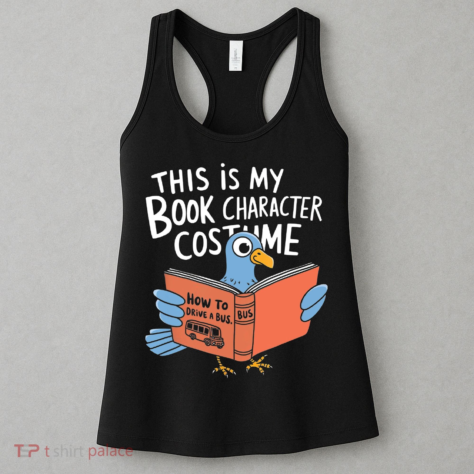 This Is My Book Character Costume Funny Pigeon Reading  Women's Tank Top