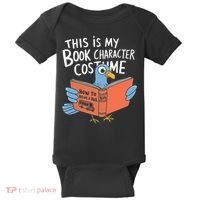 This Is My Book Character Costume Funny Pigeon Reading  Baby Bodysuit thumb 0