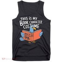 This Is My Book Character Costume Funny Pigeon Reading  Tank Top thumb 0