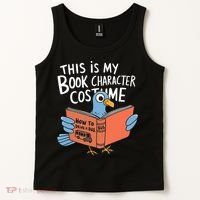 This Is My Book Character Costume Funny Pigeon Reading  Tank Top thumb 2